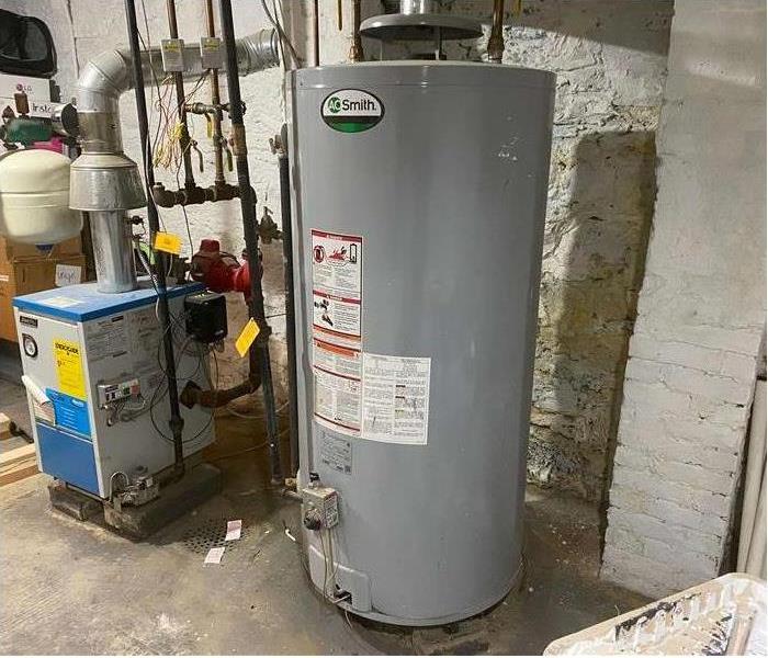 Picture of Water Heater adjacent to Furnace